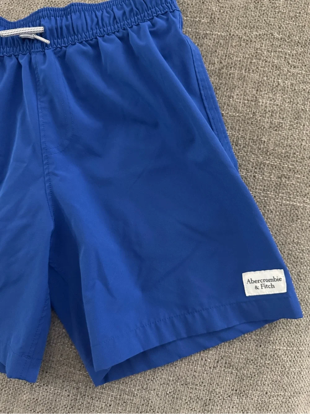 Abercrombie & Fitch White Lined Kids Swim Shorts